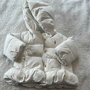 Ralph Lauren 18 month white puffer jacket
